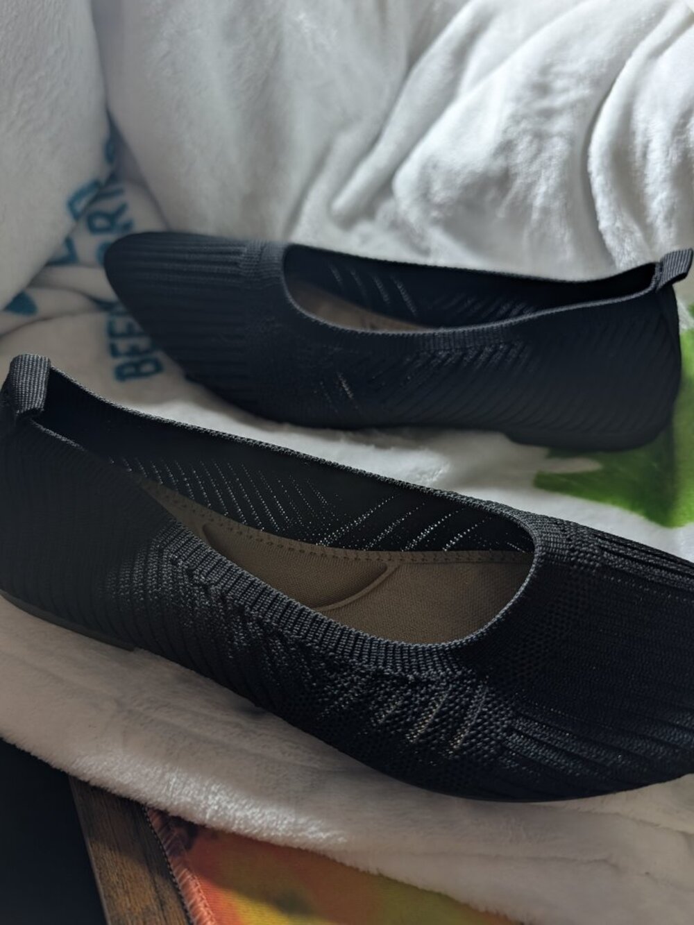 Knit Pointed Toe Flats - Picture 6 of 10